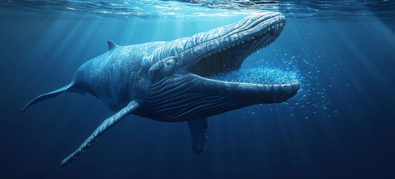 bluewhale with open mouth