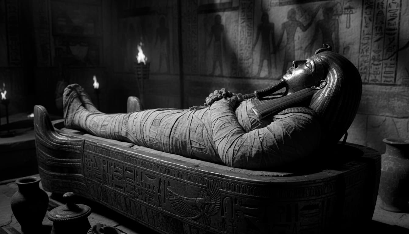 A perfectly preserved mummy – proof of the Egyptians’ mastery of mummification.