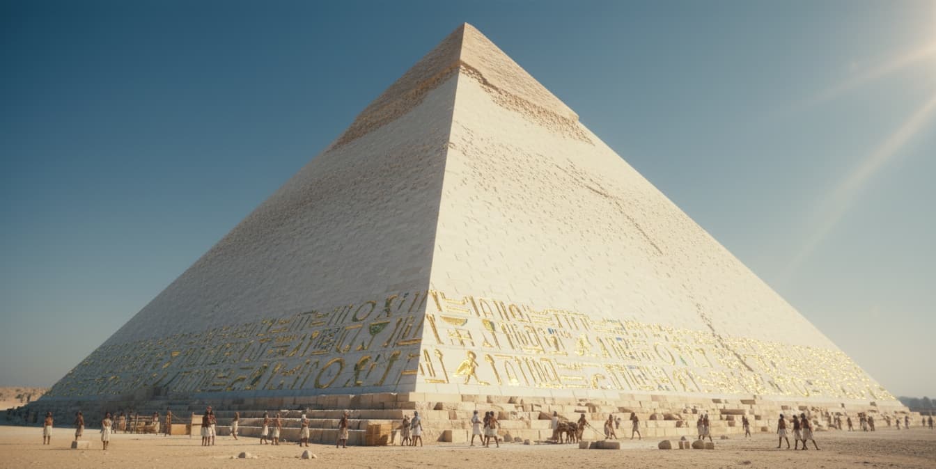 Great Pyramid covered with limestone